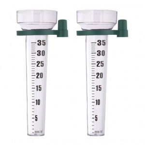 Set 2 pluviometre cu suport, 24,5 x 10,5 x 8,5 cm, Relaxdays - Img 2