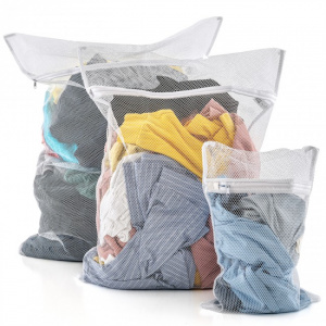 Set 3 buc sac pentru spalat rufe TRIO. Sac rufe masina de spalat