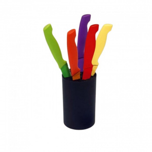 Set 6 cutite friptura cu suport