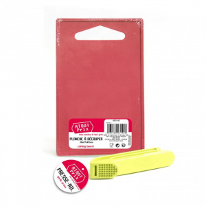 Set plansa de tocat si presa usturoi-rosu, zdrobitor usturoi de inox, presa usturoi inox. presa manuala usturoi, Plansa de tocat, Presa usturoi, Plansa de tocat si presa usturoi, Presa usturoi profesionala, Set ustensile preparat usturoi, Plansa si presa 