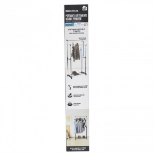 Stender haine dublu, cu spatiu pentru depozitare pantofi, dimensiuni 80x43x160 cm