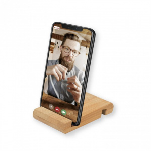 Suport pentru tableta sau telefon, bambus, 12,5x8x2 cm, Be mix