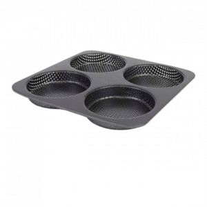 Tava perforata pentru hamburgeri la cuptor, 28x28x2.5cm, Happymax, tava perforata pentru hamburgeri, tava antiaderenta hamburgeri, tava cuptor hamburgeri, tava hamburgeri 28x28, tava hamburgeri otel carbon, tava xynflon, tava gatit carne, accesorii bucata