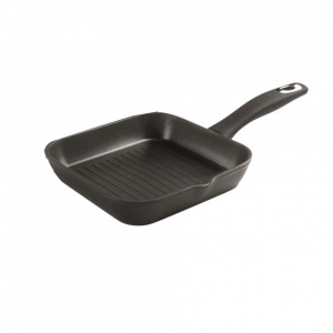 Tigaie patrata tip grill pentru inductie, 18cm Induplus-Ibili, Tigaie din otel emailat cu gratar grill, tigaie grill inductie, tigaie grill plita inductie, tigaie pentru plita vitroceramica