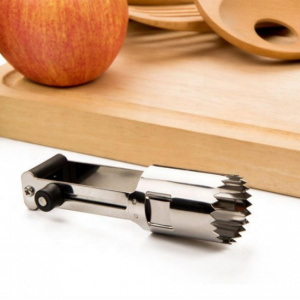 Ustensila inox pentru scos cotoare mere, 3 x 11cm, Happymax, aparat de scos cotorul la mere, dispozitiv de scos cotoarele la mere, cutit scobit mere. Ustensila inox scos cotoare mere 3x11cm,dispozitiv de scos cotoare din fructe,cutit curatator manual pent
