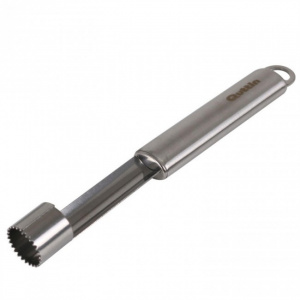 Ustensila scoatere cotor, inox, Quttin, cutit de scobit legume, aparat de scos cotorul la mere, dispozitiv de scos cotoarele la mere, cutit scobit mere,Ustensila scoatere cotor, curatare cotoare, instrument bucatarie, inlaturare miez fructe, ustensila gat