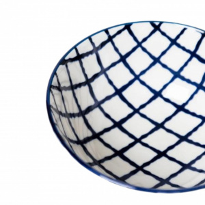 Bol ceramic JAPO-11x5.8cm model Hana albastru romb, bol ceramica, bol ceramica supa, castron ceramica, castron ceramica cereale,Bol ceramic JAPO-11x5.8cm model Hana albastru romb, bol ceramica, bol ceramica supa, castron ceramica, castron ceramica cereale
