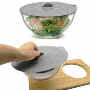 Capac de silicon cu maner pentru oale si vase 28x2,3 cm Quttin capace silicon reutilizabile, capace universale din silicon, capace flexibile silicon, Capac de silicon, cu maner, pentru oale si vase, 28x2,3 cm,Capac silicon cu maner, capac vase silicon, ca
