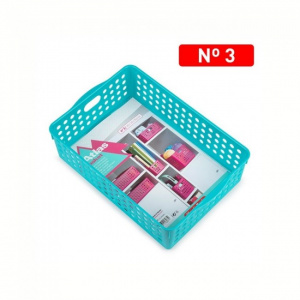 Cutie depozitare, cu manere, 20 x 29 x 8,5 cm, albastru, Atlas no. 3, cutie depozitare, cutie depozitare plastic, cutie depozitare baie, cutie depozitare bucatarie