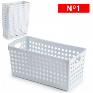 Cutie depozitare cu manere No. 1 Atlas, ALB, Cutie depozitare, cu manere, 13 x 29 x inaltime 12,7 cm, Atlas, alb, cutie depozitare, cutie depozitare plastic, cutie depozitare baie, cutie depozitare bucatarie