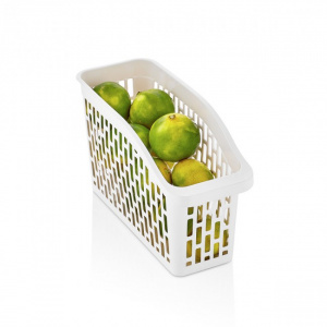 Cutie pentru depozitare si organizare in frigider, 11,3x29x17 cm, Eva, alb
