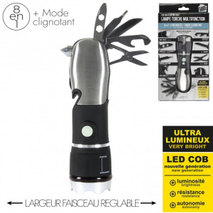 Lanterna multifunctionala 8 in 1, led COB,  7 instrumente