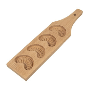 Matrita din lemn extrudat, pentru fursecuri si turta dulce, 4 forme de rulouri, 30,5 x 7 x 1,5 cm