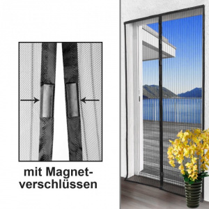 Perdea magnetica anti insecte-Negru