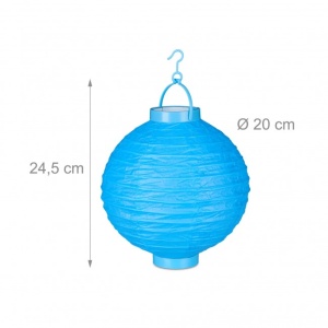 Set 10 Lampioane de gradina, lumina LED, plastic si hartie, multicolor, 20x24.5 cm, Relaxdays - Img 2