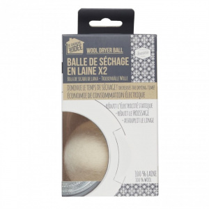 Set 2 bile din bumbac, pentru uscator rufe, diametru 7 cm, Happymax