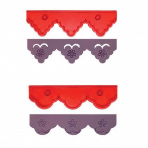 Set 2 forme-cutter margine modelare tort, decupator pentru volanase tort-JEM