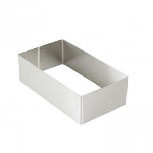 Set 3 forme de copt tip rama, dreptunghi, inox, 10x5.5, 15x8.5, 20x11 cm