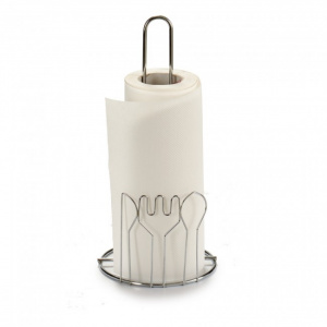 Suport prosoape hartie, otel cromat, 14 x 14 x 29,7 cm , suport rola hartie bucatarie, suport vertical pentru rola de hartie