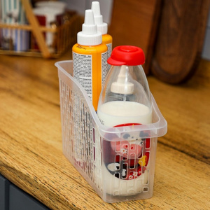Cutie pentru depozitare si organizare in frigider, 11,3x29x17 cm, Eva, transparent