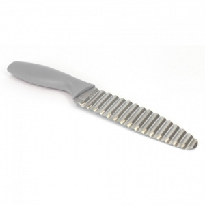 Cutit pentru felii ondulate, cartofi si legume, 28,5 cm, Quttin, cutit felii ondulate cartofi, branza si legume