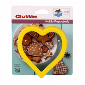 Cutter patiserie, inox, forma inima, 10x10,5x4,3 cm, Quttin, decupatoare biscuiti,  decupator prajituri, set decupator fondant, decupatoare, cuttere patiserie, decupatoare patiserie,Cutter patiserie, inox, cutter bucatarie, unelte de taiat patiserie, cuti