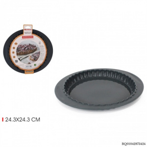 Forma copt silicon pentru tarta, structura metalica 24,3 cm-Quttin  tava dantelata pentru tarta, tava de copt rotunda, tava rotunda pentru tort,Forma siliconica pentru copt tarta Forma de silicon pentru tarte coapte Forma pentru tarta din silicon rezisten