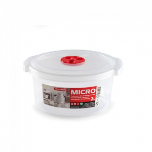 Recipient cuptor microunde rotund -2 l transparent 
