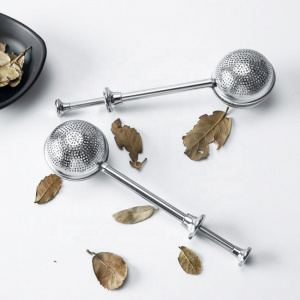 Recipient inox infuzie ceai cu buton deschidere, 18,5x5cm, Happymax , infuzor glisant, infuzor plante aromatice, infuzor plante medicinale,infuzoare si strecuratoare ceainice si accesorii ceai