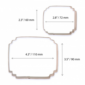 Set 2 decupatoare aluat, fondant, otel inoxidabil, Model 5, PME, Decupatoare aluat si martipan