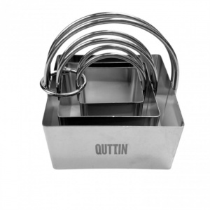 Set 3 forme inox pentru ornare, decupare si plating, patrat,4-6-8x4 cm, Happymax