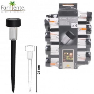 Set 8 lampi solare de gradina - 26 cm