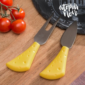 Set platou rotund din ardezie pentru branzeturi si accesorii servire