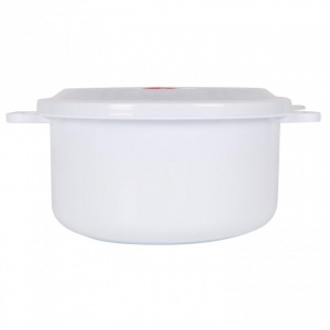 Vas de plastic cu capac pentru microunde, 19x10cm, 1,8 litri Caserola cuptor microunde, rotund, 1.8 l,  vase pentru microunde, vase speciale pentru cuptorul cu microunde, bol plastic pentru microunde, recipient microunde pentru gatirea rapida, recipient p