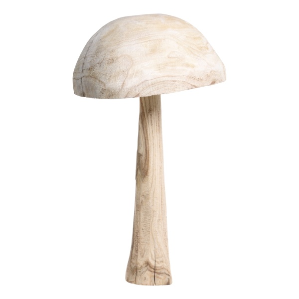 Ciupercă decorativă din lemn de paulownia, H60,5/D36,5 cm