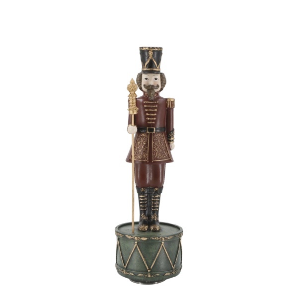Cutie muzicală din rășină și metal, pictată manual, „Noël Nutcracker Music Box”
