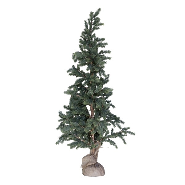 Brad artificial de Crăciun cu luminițe LED, H150 cm, "Natural Green"