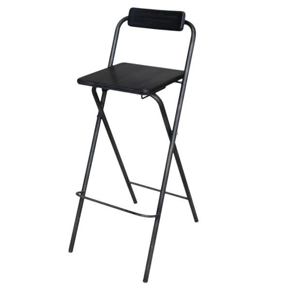 Scaun de bar, din lemn de pin, cu aspect rustic, Factory