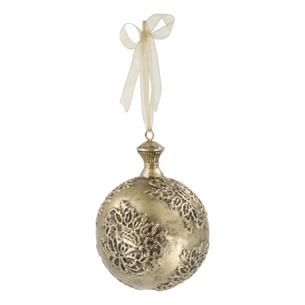 Glob decorativ vintage pentru agățat, H15.5/D10 cm, „Antique”