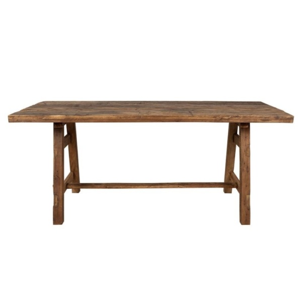 Masa dining, din lemn de mango si lemn reciclat de acacia, aspect rustic, Campagne