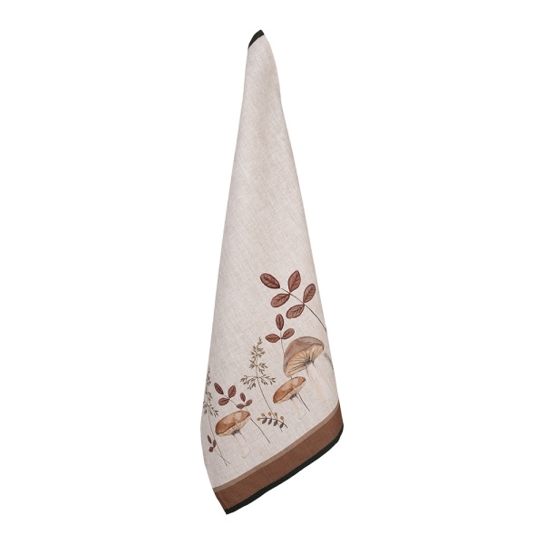 Prosop de bucatarie, bej, din bumbac, 50x70 cm, Mushrooms