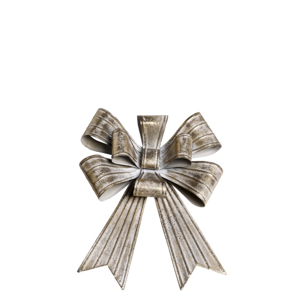 Decorațiune fundă de perete din metal, finisaj alamă antichizată, H31 cm