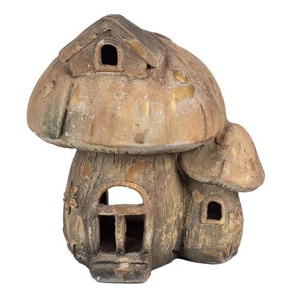 Casuta decorativa, in forma de ciuperca, din ceramica, H35 cm, Mushroom