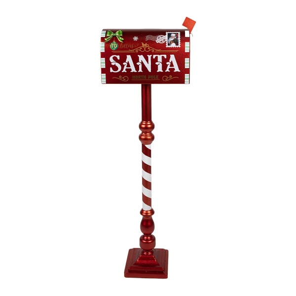 Cutie postala, din metal, cu tematica Craciun, 33x18x99 cm, Mailbox