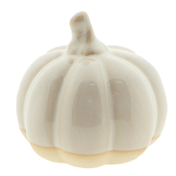 Dovleac decorativ, bej, din portelann Ø9x8 cm
