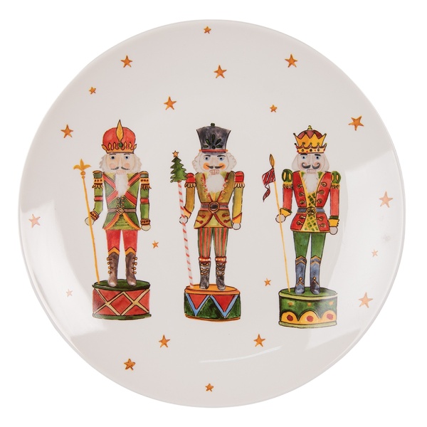 Farfurie bej, din portelan, Ø 20 cm, Nutcrackers