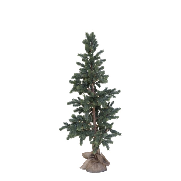 Brad artificial de Crăciun cu luminițe LED, H125 cm, "Natural Green"