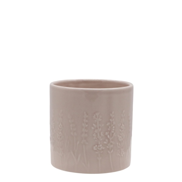 Ghiveci din portelan, cu model, H10.5/D10.5 cm, Fayence