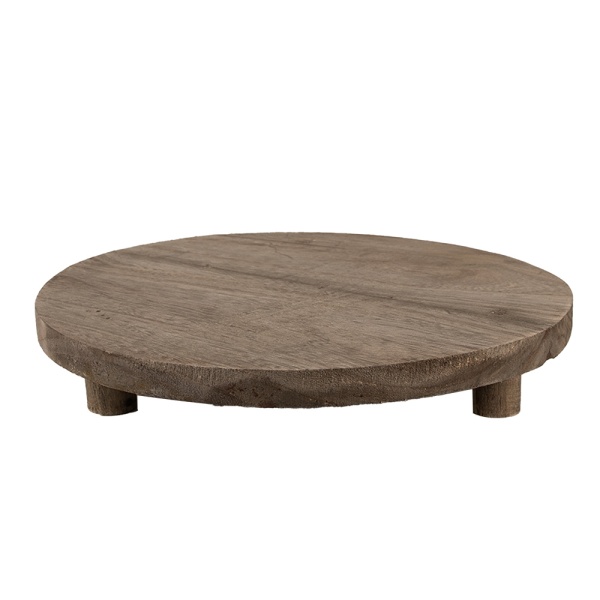 Suport din lemn, pentru plante si decoratiuni Ø33x6 cm
