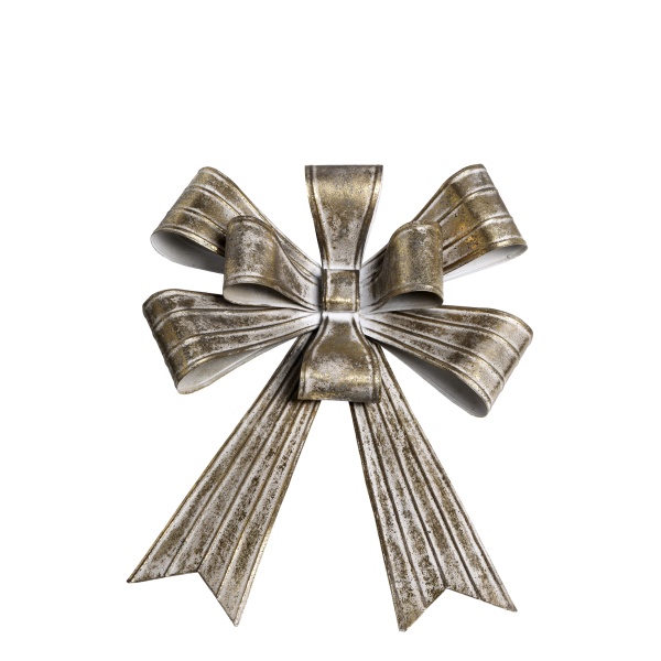 Decorațiune fundă de perete din metal, finisaj alamă antichizată, H43,5 cm